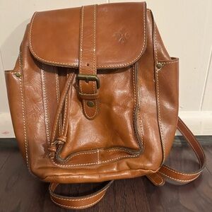 Brown Leather Backpack by Patricia Nash